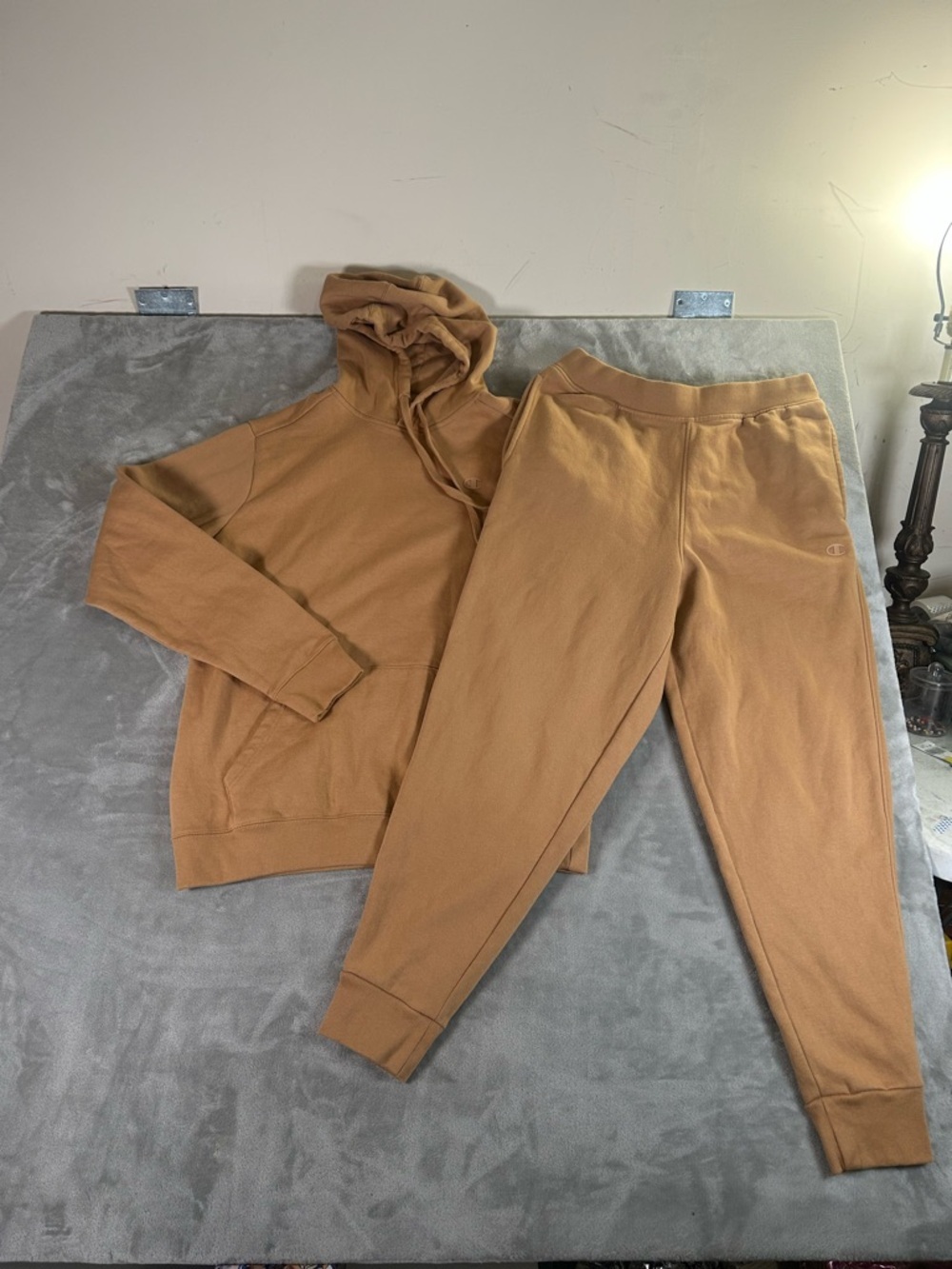 Champion Tan Drawstring Hoodie set